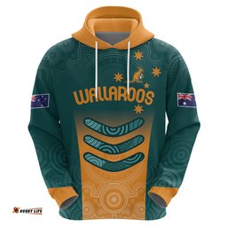 custom wallaroos womens rugby hoodie aboriginal dots art