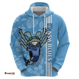 custom nsw blues rugby hoodie cockroaches polynesian pattern tropical vibes