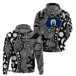 torest trait islands map mix aboriginal pattern hoodie ts04