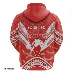 personalised swans football hoodie 2024 swannies mascot go champions