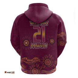 custom qld maroons cane toad blooded aboriginal inspired hoodie