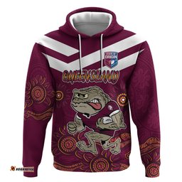 custom qld maroons cane toad blooded aboriginal inspired hoodie