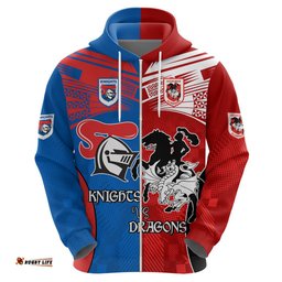 nrl dragons and knights sporty style hoodie