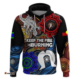 naidoc week 2024 indigenous hoodie keep the fire burning