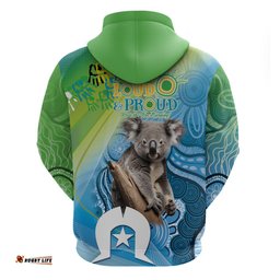 vivid minimal koala naidoc 2024 hoodie aboriginal art style
