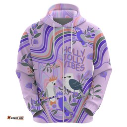 australia hippie christmas hoodie cockatoo kookaburra with wattle violet pastel color