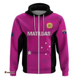 custom australia soccer hoodie matildas go champions pink