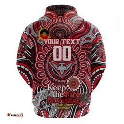 custom essendon bombers naidoc week 2024 hoodie mascot football dt02