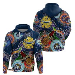 personalised cowboys naidoc week 2024 hoodie australia aboriginal dot painting dt02