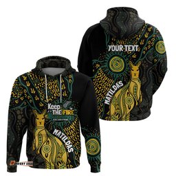 australia matildas indigenous hoodie naidoc 2024 keep the fire burning
