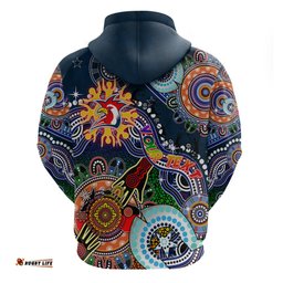 personalised roosters naidoc week 2024 hoodie australia aboriginal dot painting dt02
