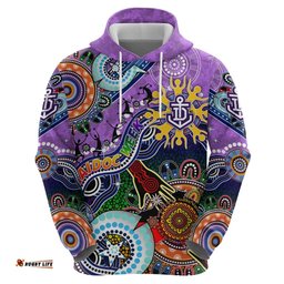 custom naidoc week 2024 fremantle dockers freo hoodie australia aboriginal dot painting dt02