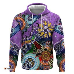 custom naidoc week 2024 fremantle dockers freo hoodie australia aboriginal dot painting dt02