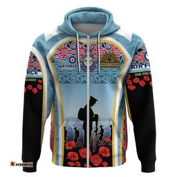 royal new zealand air force anzac day hoodie te tauaarangi o aotearoa