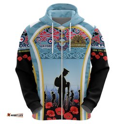 royal new zealand air force anzac day hoodie te tauaarangi o aotearoa