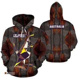 Aboriginal Hoodie, Kangaroo Patterns Aussie All Over Print