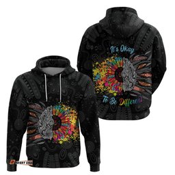 australia aboriginal hoodie autism its okay to be different