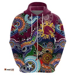 personalised broncos naidoc week 2024 hoodie australia aboriginal dot painting dt02