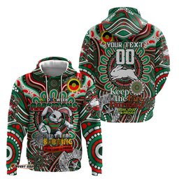 custom naidoc week 2024 rabbitohs hoodie mascot rugby dt02