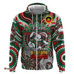 custom naidoc week 2024 rabbitohs hoodie mascot rugby dt02