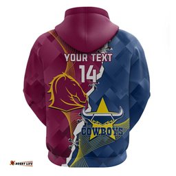 custom cowboys and broncos rugby hoodie dynamic style