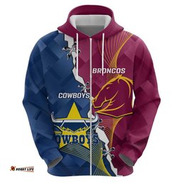custom cowboys and broncos rugby hoodie dynamic style