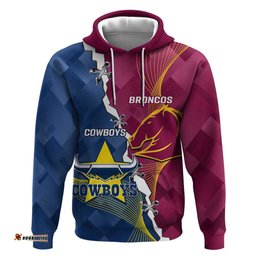 custom cowboys and broncos rugby hoodie dynamic style
