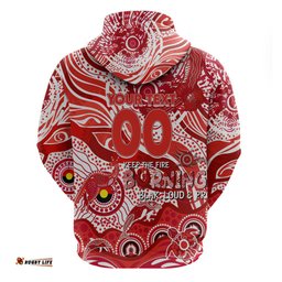 custom naidoc week 2024 swans hoodie aboriginal animals keep the fire burning dt02