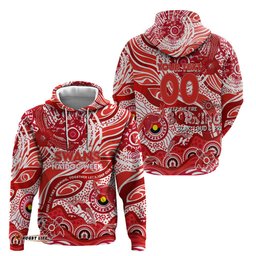 custom naidoc week 2024 swans hoodie aboriginal animals keep the fire burning dt02