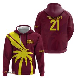 custom west indies cricket hoodie go windies sporty version