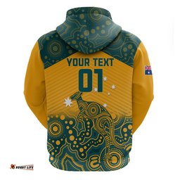 custom australia rugby hoodie wallabies aboriginal pattern