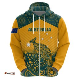 custom australia rugby hoodie wallabies aboriginal pattern