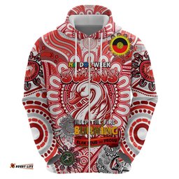 custom sydney swans naidoc week 2024 hoodie mascot football dt02