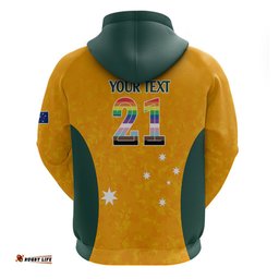 custom australia matildas pride with kangaroo hoodie