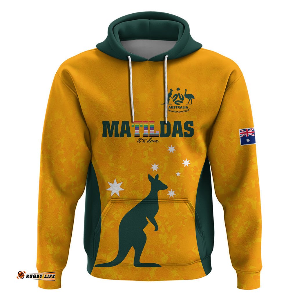 custom australia matildas pride with kangaroo hoodie