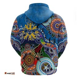 custom naidoc week 2024 geelong cats hoodie australia aboriginal dot painting dt02