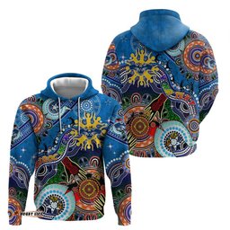 custom naidoc week 2024 geelong cats hoodie australia aboriginal dot painting dt02