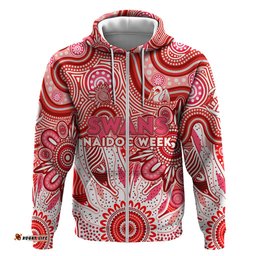 personalised swans naidoc week 2024 hoodie aussie aboriginal art dt02