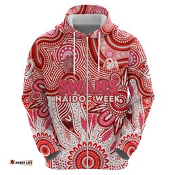 personalised swans naidoc week 2024 hoodie aussie aboriginal art dt02