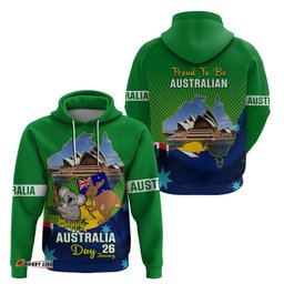 australia day hoodie 2024 proud to be australian national color