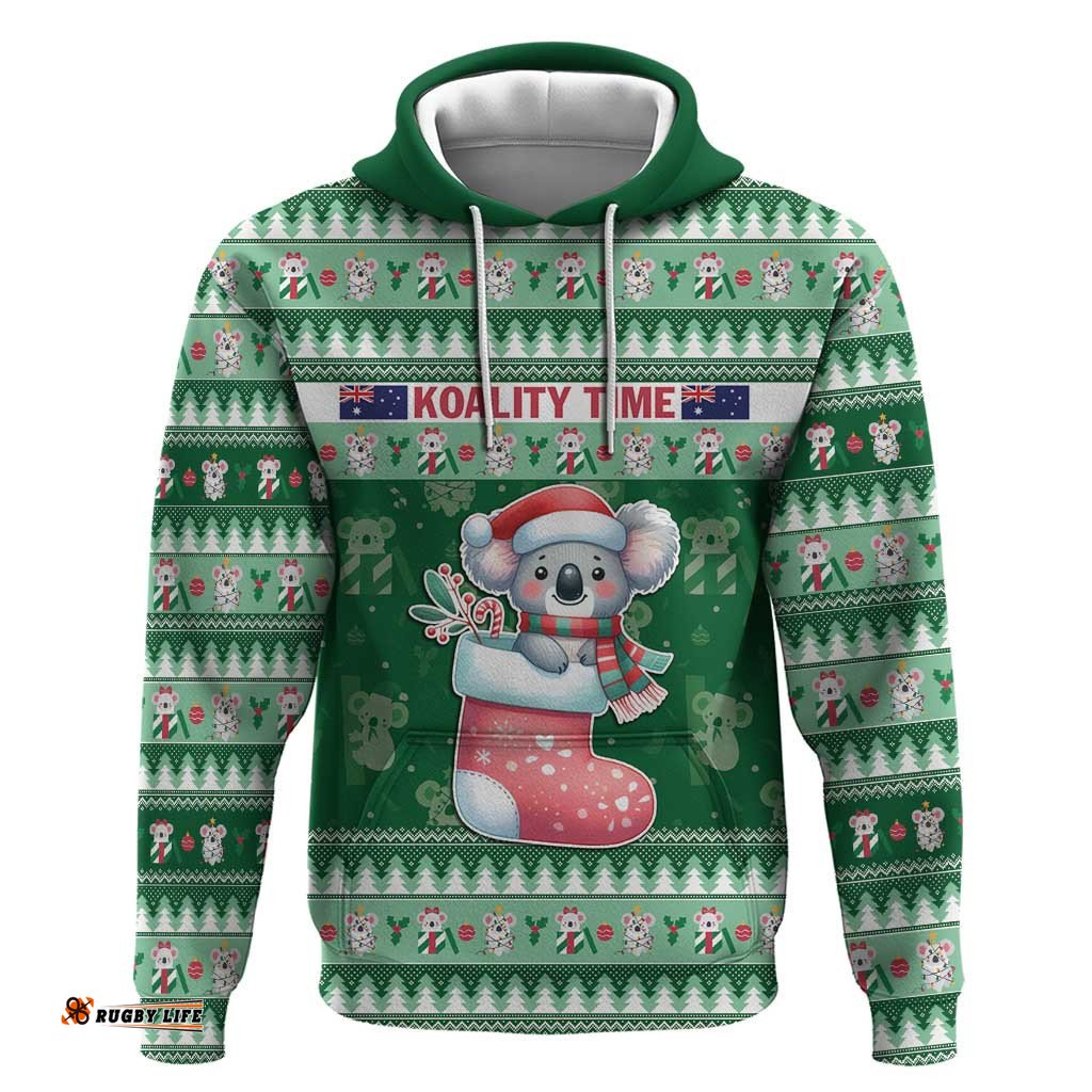 aussie koala hoodie merry christmas