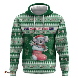 aussie koala hoodie merry christmas