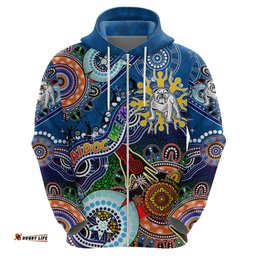 personalised bulldogs naidoc week 2024 hoodie australia aboriginal dot painting dt02
