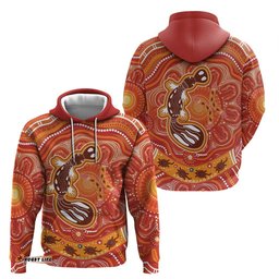 aboriginal goanna art hoodie native australian animals