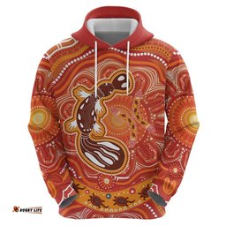 aboriginal goanna art hoodie native australian animals