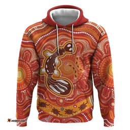 aboriginal goanna art hoodie native australian animals