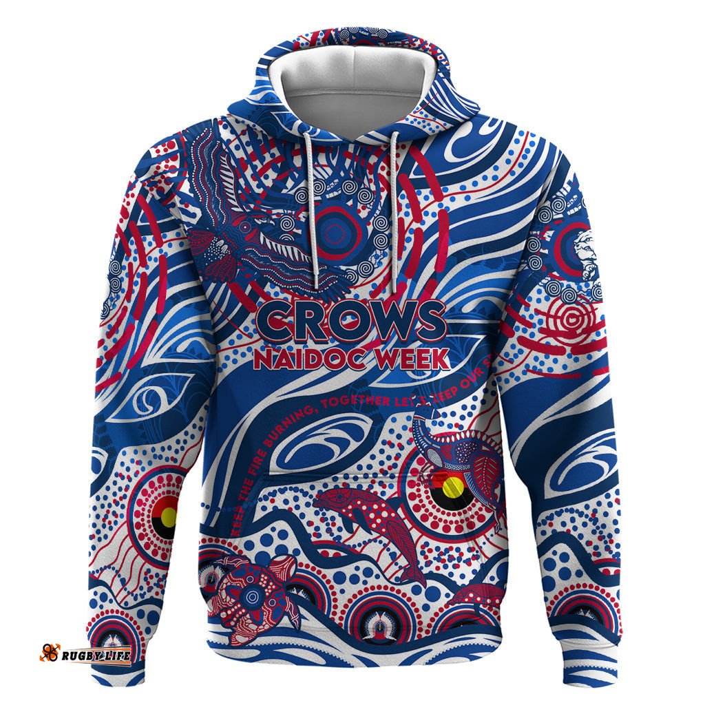 custom naidoc week 2024 bulldogs hoodie aboriginal animals keep the fire burning dt02