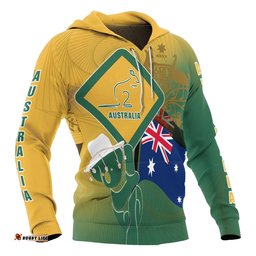 Hoodie Aus Flag and Coat Of Arms Hoodie Kangaroo and Koala Sign