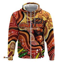 custom fathers day australia hoodie best dad ever aboriginal art dt02