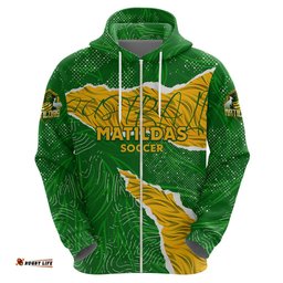 personalised matildas hoodie australia soccer fingerprint dt02